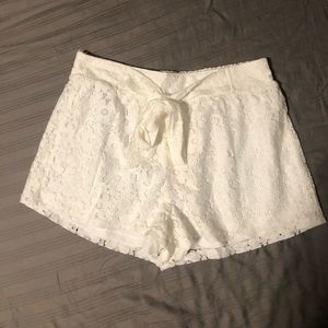 White Lace Shorts